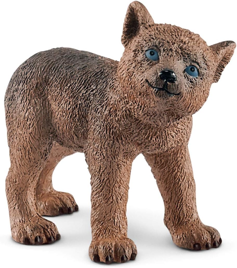 SCHLEICH 42472n Mother wolf with pups Wild Life Toy Figurine for children aged 3-8 Years