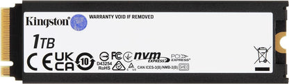 Kingston FURY Renegade 1000G PCIe 4.0 NVMe SSD W/ HEATSINK - For gamers, enthusiasts and high-power users - SFYRSK/1000G