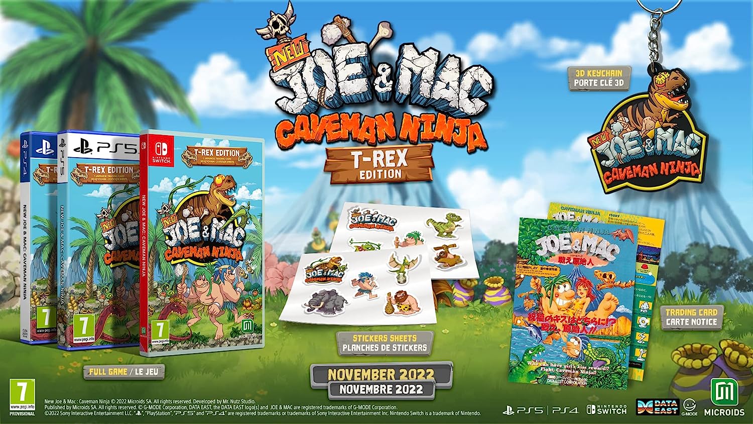 New Joe & Mac: Caveman Ninja - T-Rex Edition (PS4
