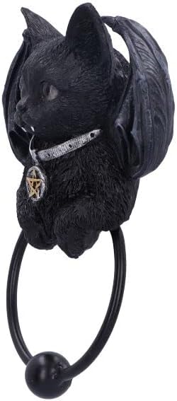 Vampuss Black Bat Cat Door Knocker 20Cm