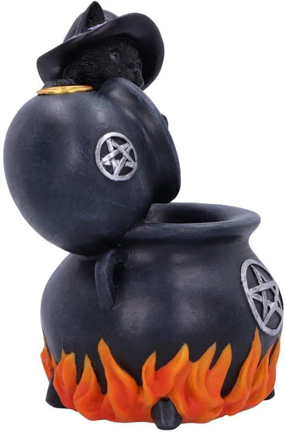 Familiar Brew Black Cat Backflow Incense Burner 18Cm