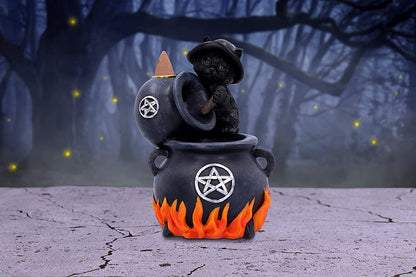 Familiar Brew Black Cat Backflow Incense Burner 18Cm