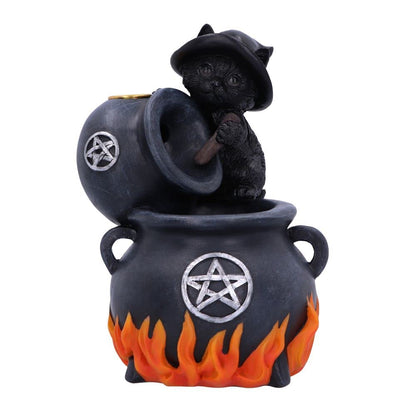 Familiar Brew Black Cat Backflow Incense Burner 18Cm