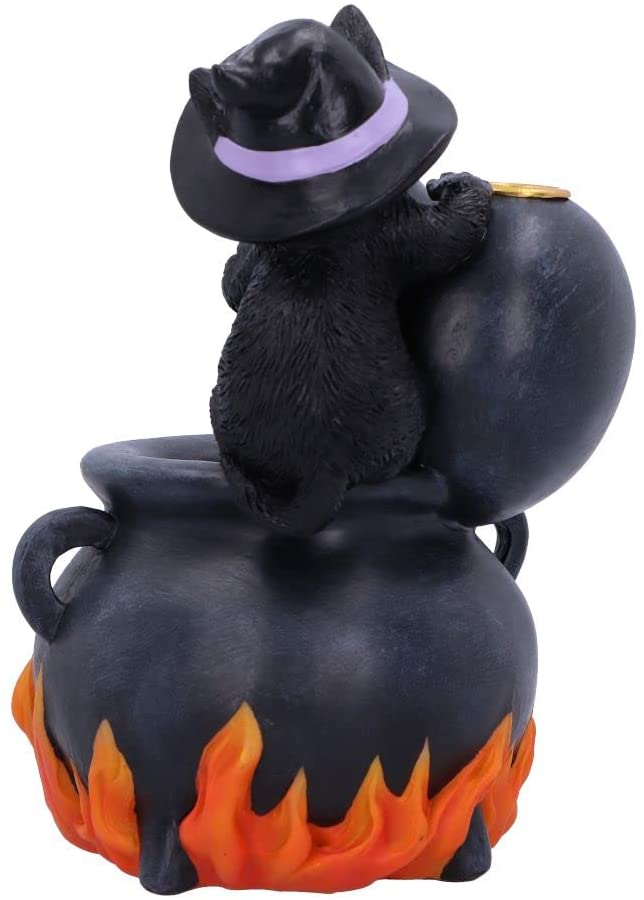 Familiar Brew Black Cat Backflow Incense Burner 18Cm