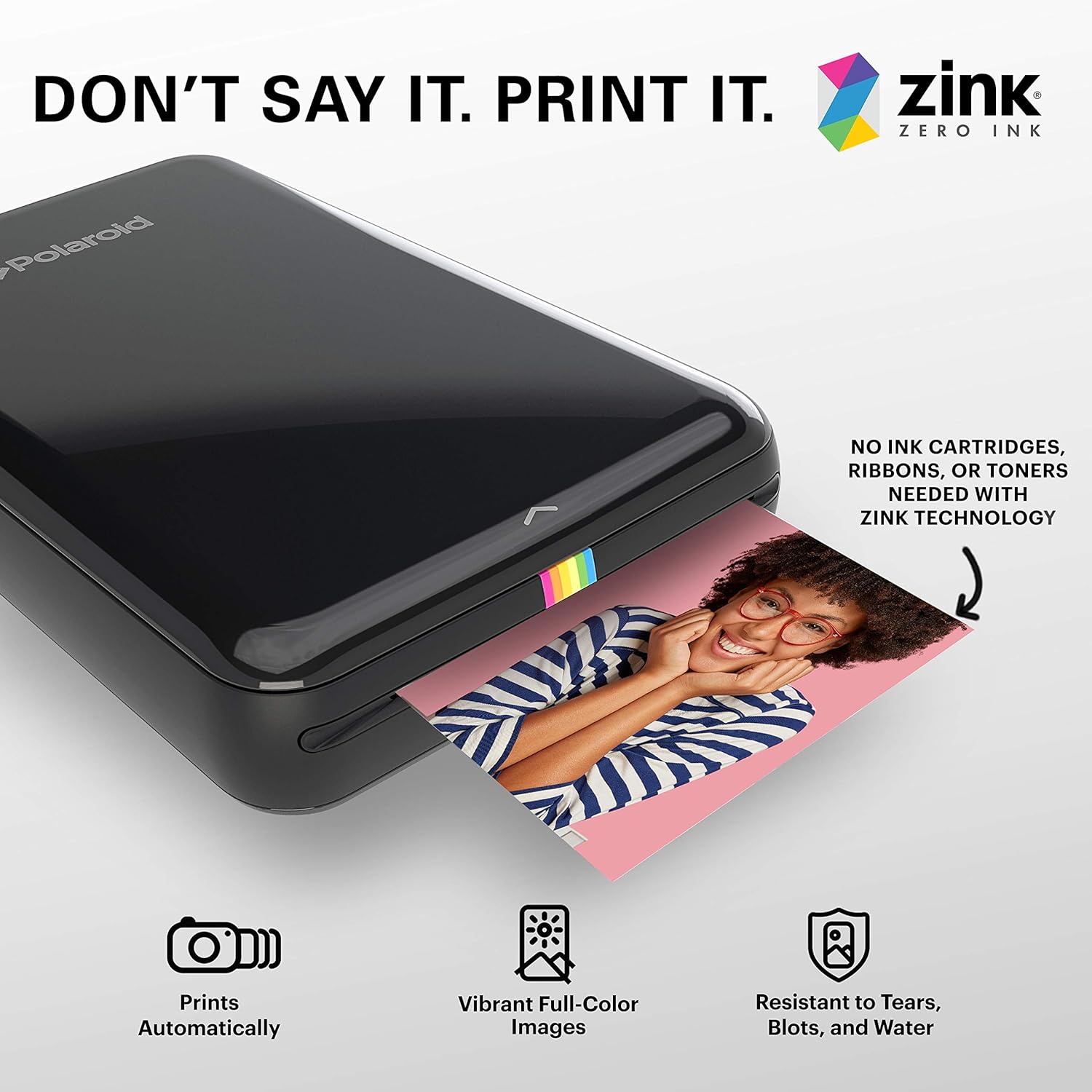 Zink 2"x3" Premium Photo Paper (20 Pack) Compatible with Polaroid Snap, Snap Touch, Zip and Mint Cameras and Printers, ZINKPZ2X320, White