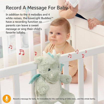 Cloud b Soothing Sound Machine | Cuddly Stuffed Animal | Record Parent Voice | 4 White Noises and 4 Lullabies | Auto-Shutoff | LoveLight