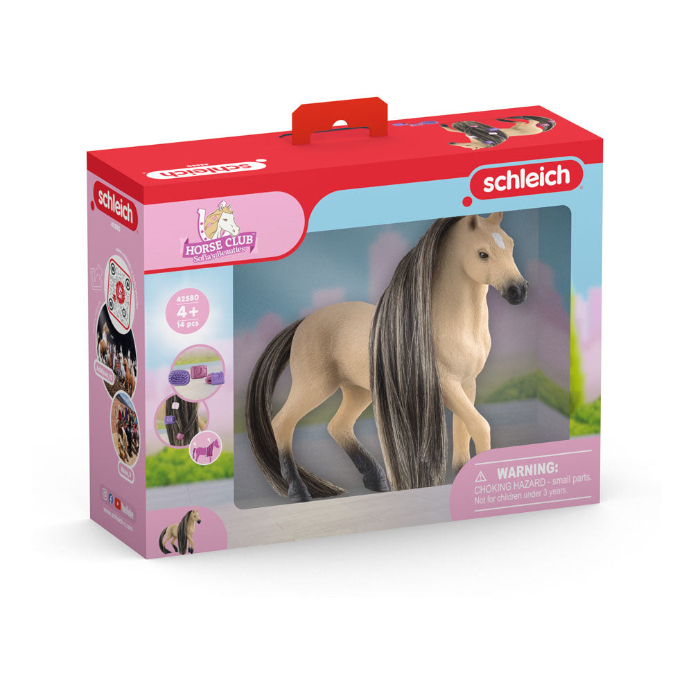 schleich 42580 HORSE CLUB Sofia's Beauties Figurine Schleich de Jument Andalouse à coiffer - Coffret avec Figurine Cheval et Accessoires - Pour Enfants à Partir de 5 ans