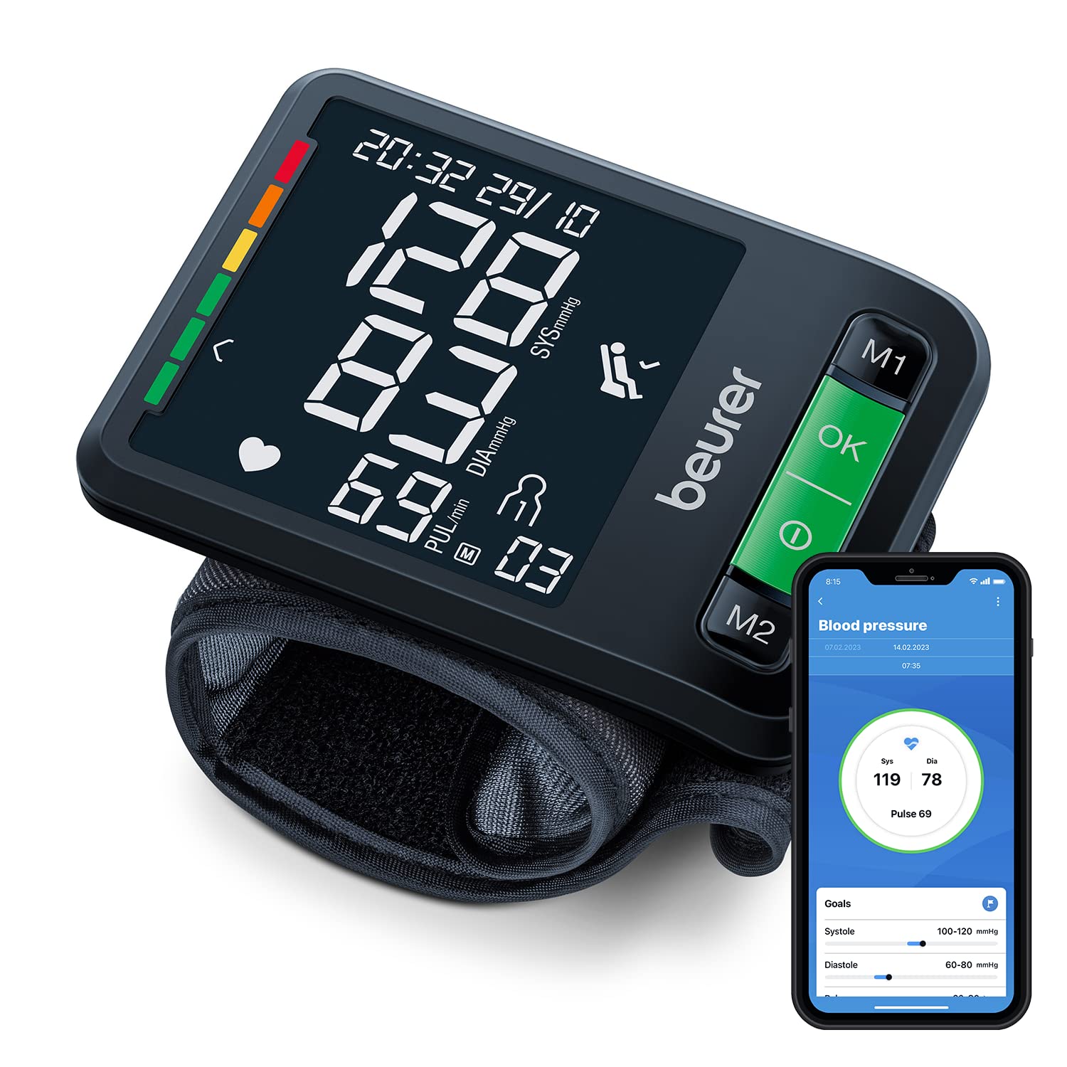 Beurer -  Bc 87 Blood Pressure Monitor Wrist Bluetooth - 5 Years Warranty