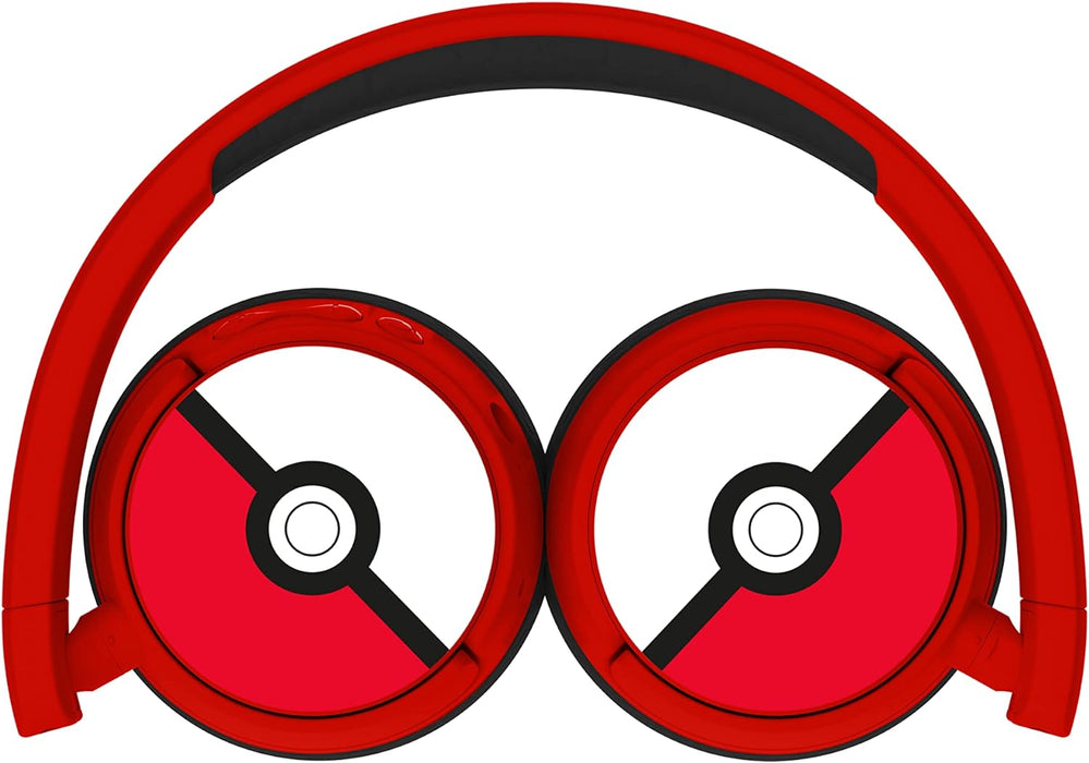 OTL Technologies PK1000 Pokemon Poke Ball Kids Wireless Headphones - Red