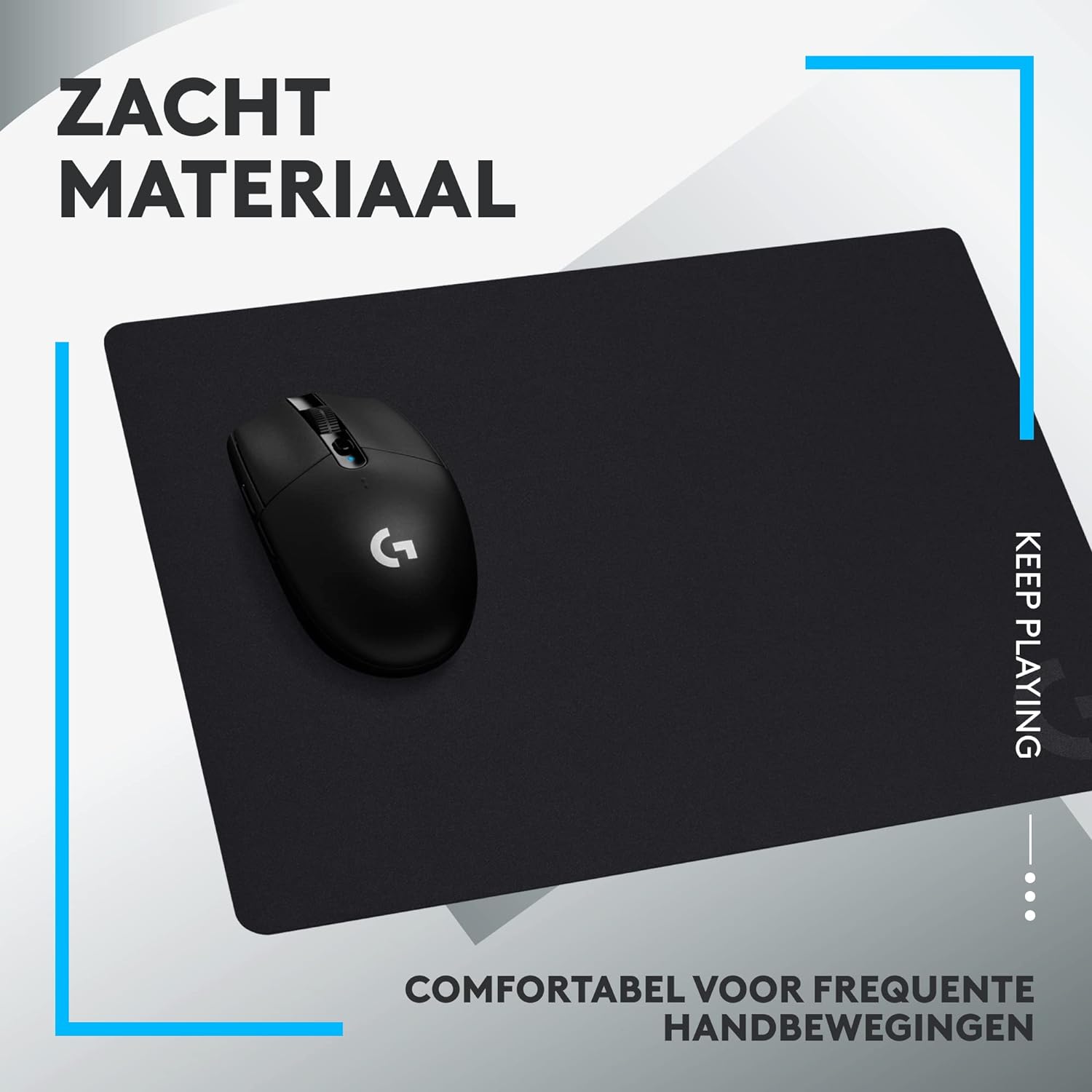 Logitech G G240 Cloth Gaming Mouse Pad, Optimised for Gaming Sensors, Moderate Surface Friction, Non-Slip Mouse Mat, Mac and PC Gaming Accessories, 340 x 280 x 1 mm