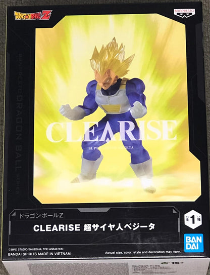 Banpresto BP18855 Dragon Ball Z Clearise Super Saiyan Vegeta Figura de Acción, 14 cm, Multicolor