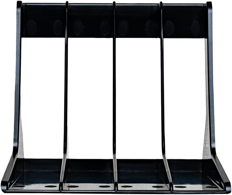 VINYL STAND- 7 INCH SINGLE RACK (SHAPED - HIPS PLASTIC) BLACK