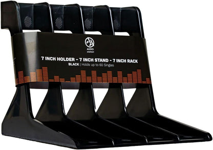 VINYL STAND- 7 INCH SINGLE RACK (SHAPED - HIPS PLASTIC) BLACK