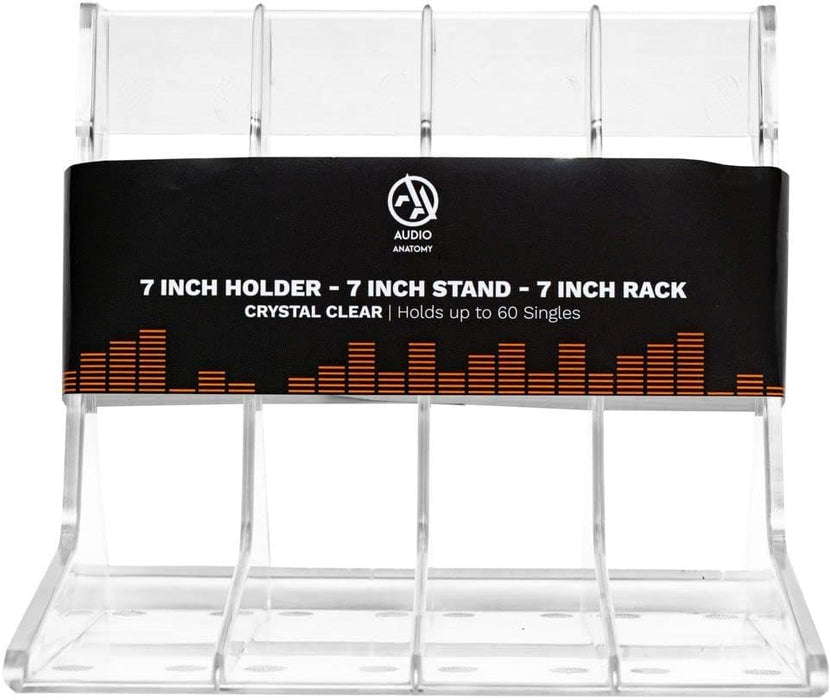 Vinyl Stand- 7 Inch Single Rack (Shaped - Hips Plastic) Crystal Clear