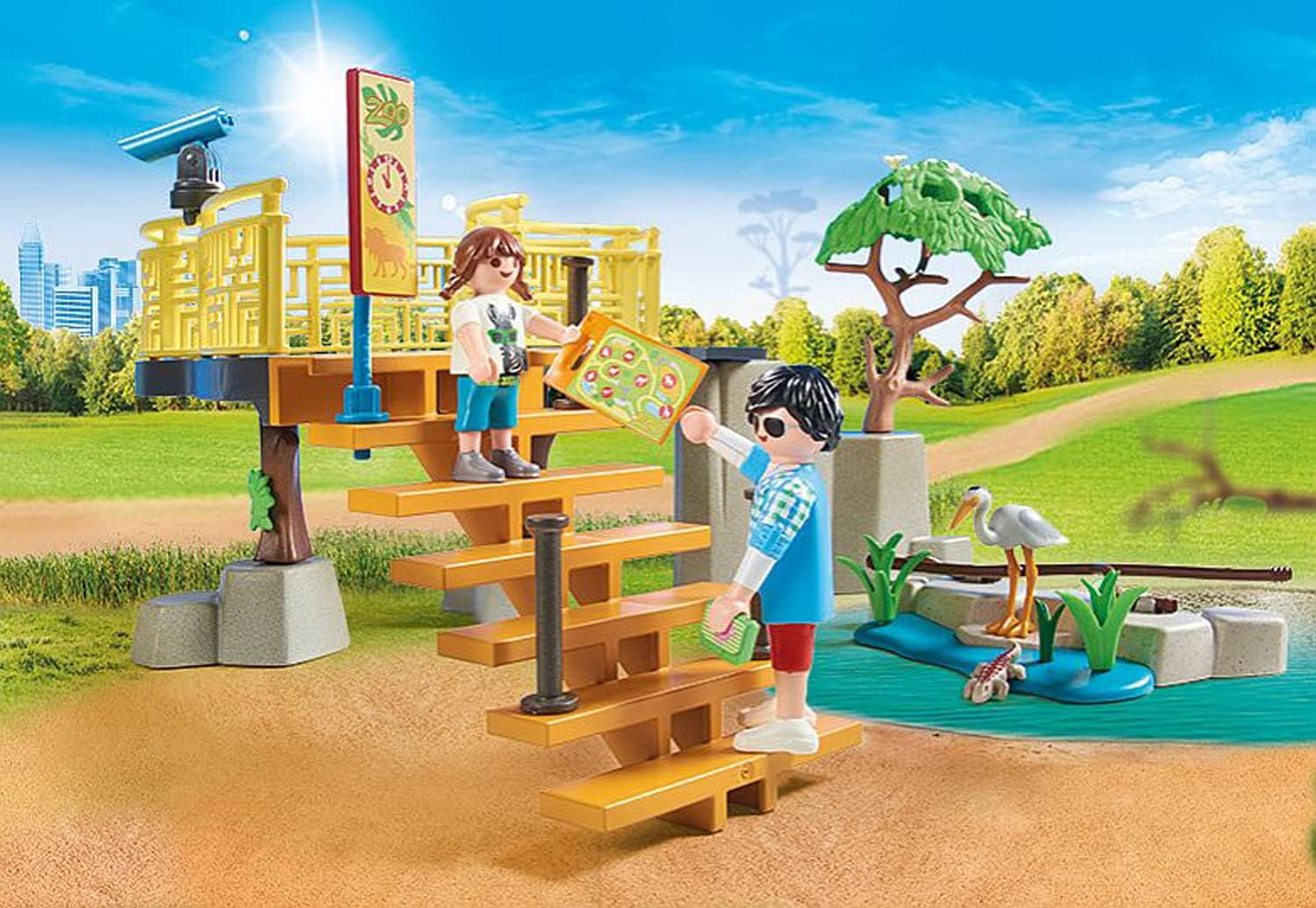 Playmobil 71192 Family Fun Lion Enclosure, animal playset with lion family and zoo visitors, fun imaginative role play, playset suitable for children ages 4+