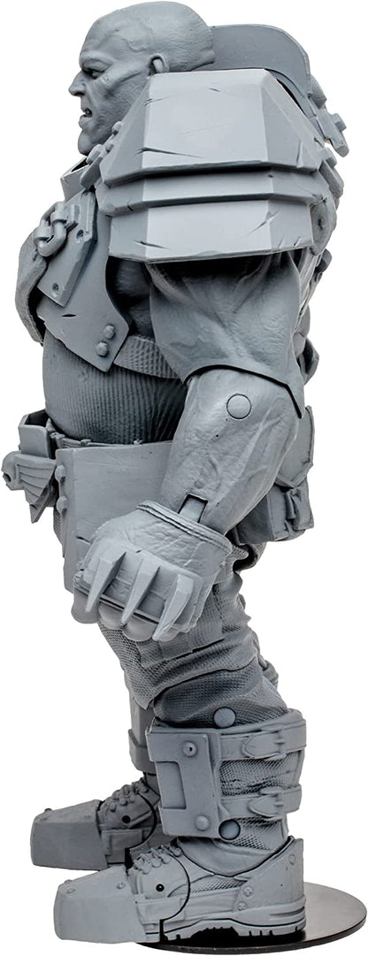 McFarlane Toys, Warhammer 40000 Darktide Ogryn Mega Action Figure with 22 Moving Parts, Unpainted Collectible collectors stand base, Customise Your – Ages 12+, Multicolor Ogryn - Matte Grey