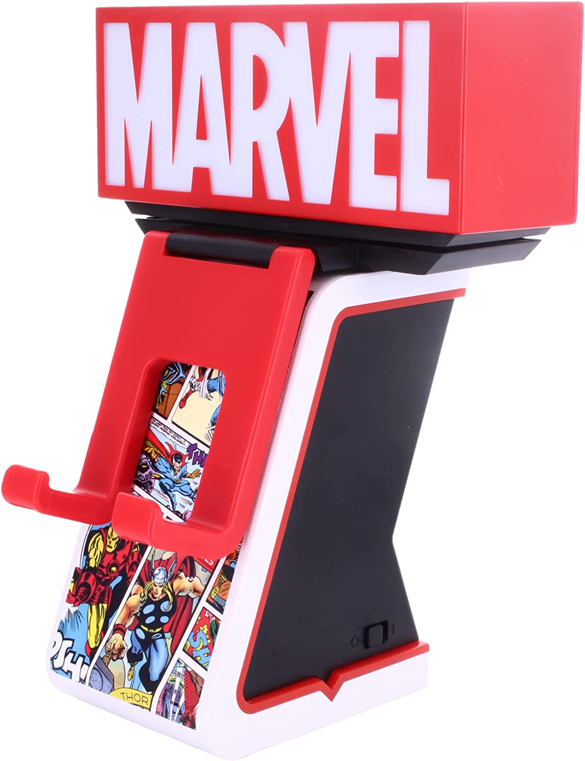 Cable Guys Ikon Charging Stand - Marvel Comics Gaming Accessories Holder & Phone Holder for Most Controllers (Xbox, Play Station, Nintendo Switch) & Phone