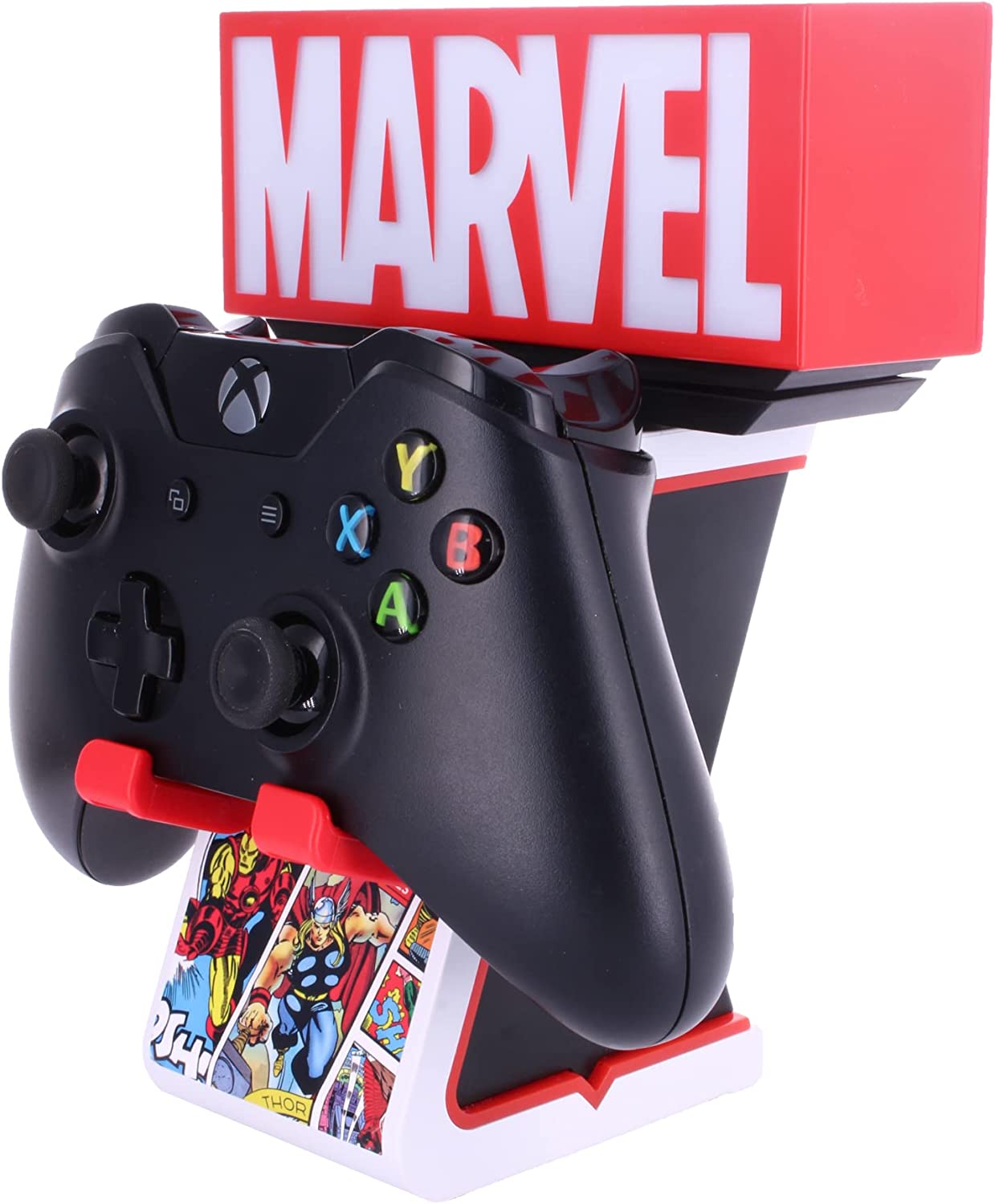Cable Guys Ikon Charging Stand - Marvel Comics Gaming Accessories Holder & Phone Holder for Most Controllers (Xbox, Play Station, Nintendo Switch) & Phone