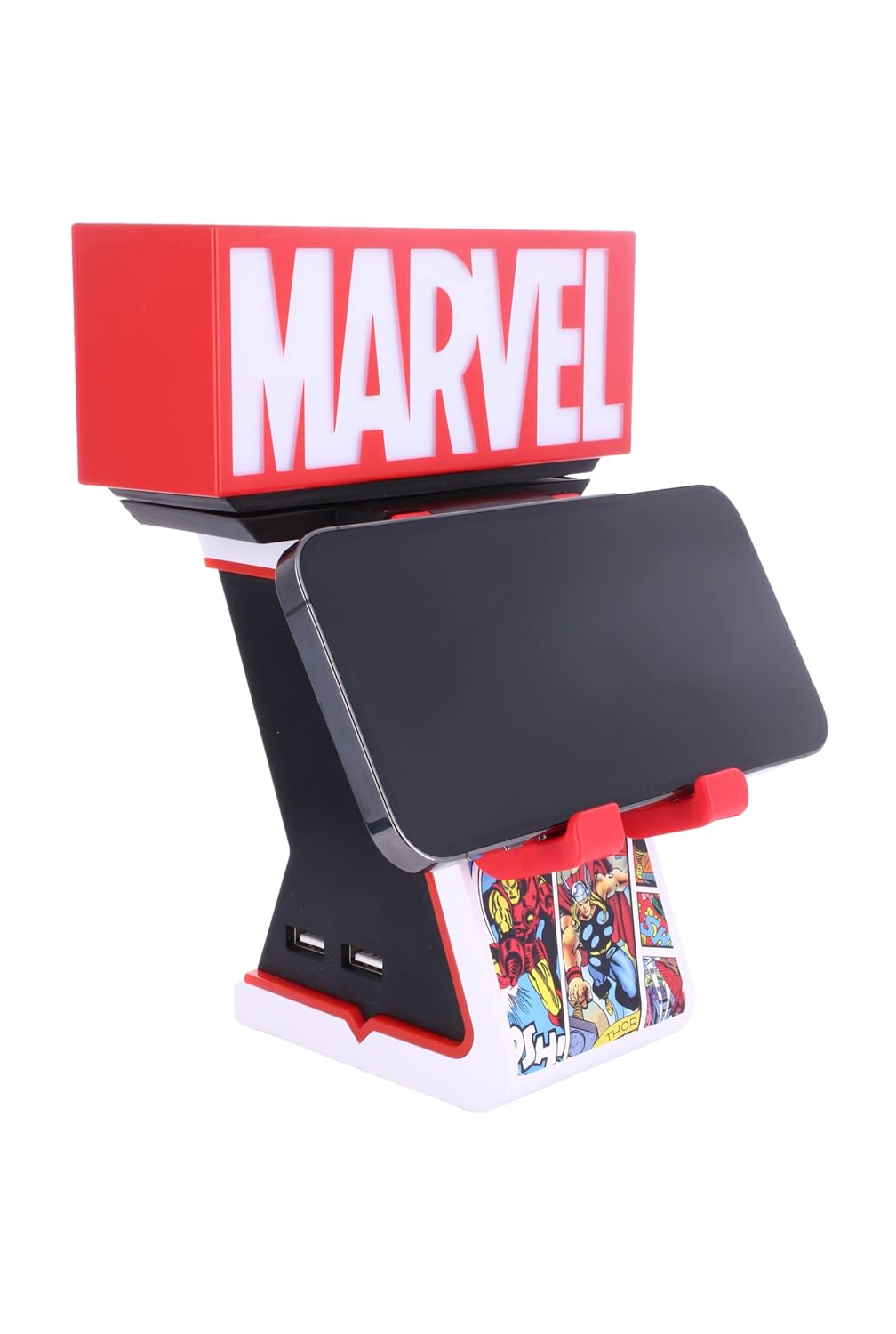 Cable Guys Ikon Charging Stand - Marvel Comics Gaming Accessories Holder & Phone Holder for Most Controllers (Xbox, Play Station, Nintendo Switch) & Phone