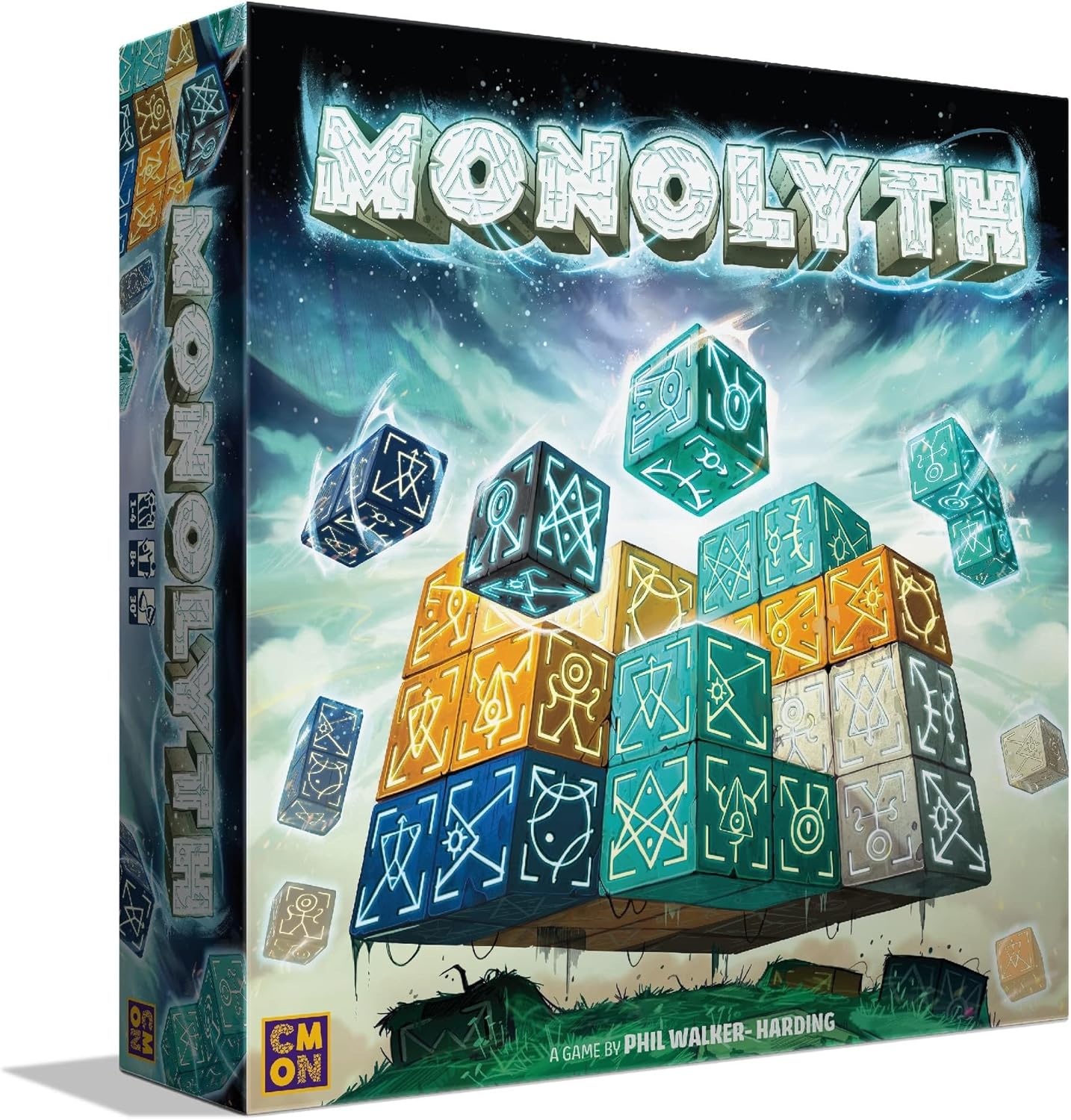 Cmon Monolyth Board Game | Monolith Building Strategy Game | Tactile Puzzle Game | Fun Family Game for Kids and Adults | Ages 8+ | 1-4 Players | Average Playtime 30 Minutes, Multicolor (MNL001)