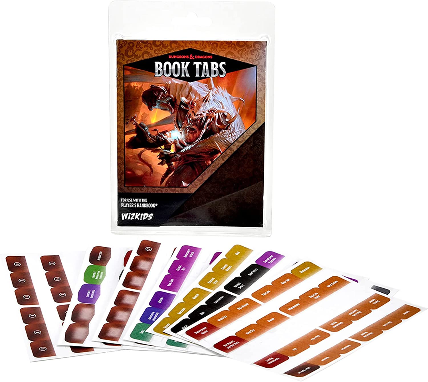 WizKids D&D Book Tabs: Player's Handbook Book Tabs, RPG Accessory, Dungeons & Dragons