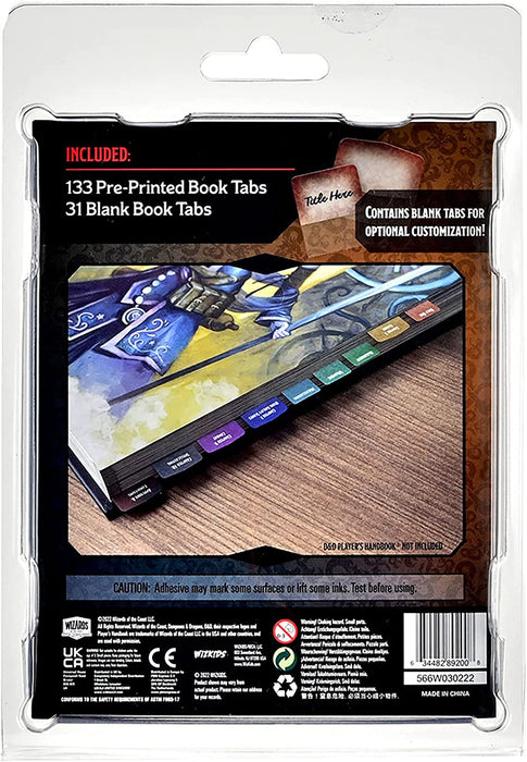 WizKids D&D Book Tabs: Player's Handbook Book Tabs, RPG Accessory, Dungeons & Dragons