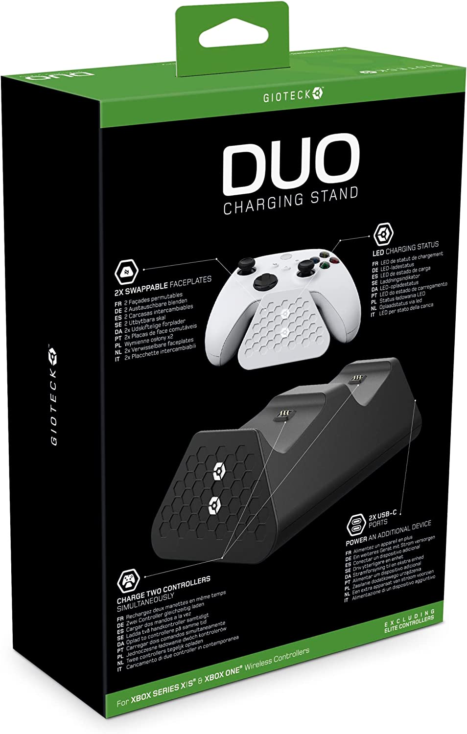 Gioteck Duo Charging Stand For Xbox Series X|S & Xbox One Wireless Controllers