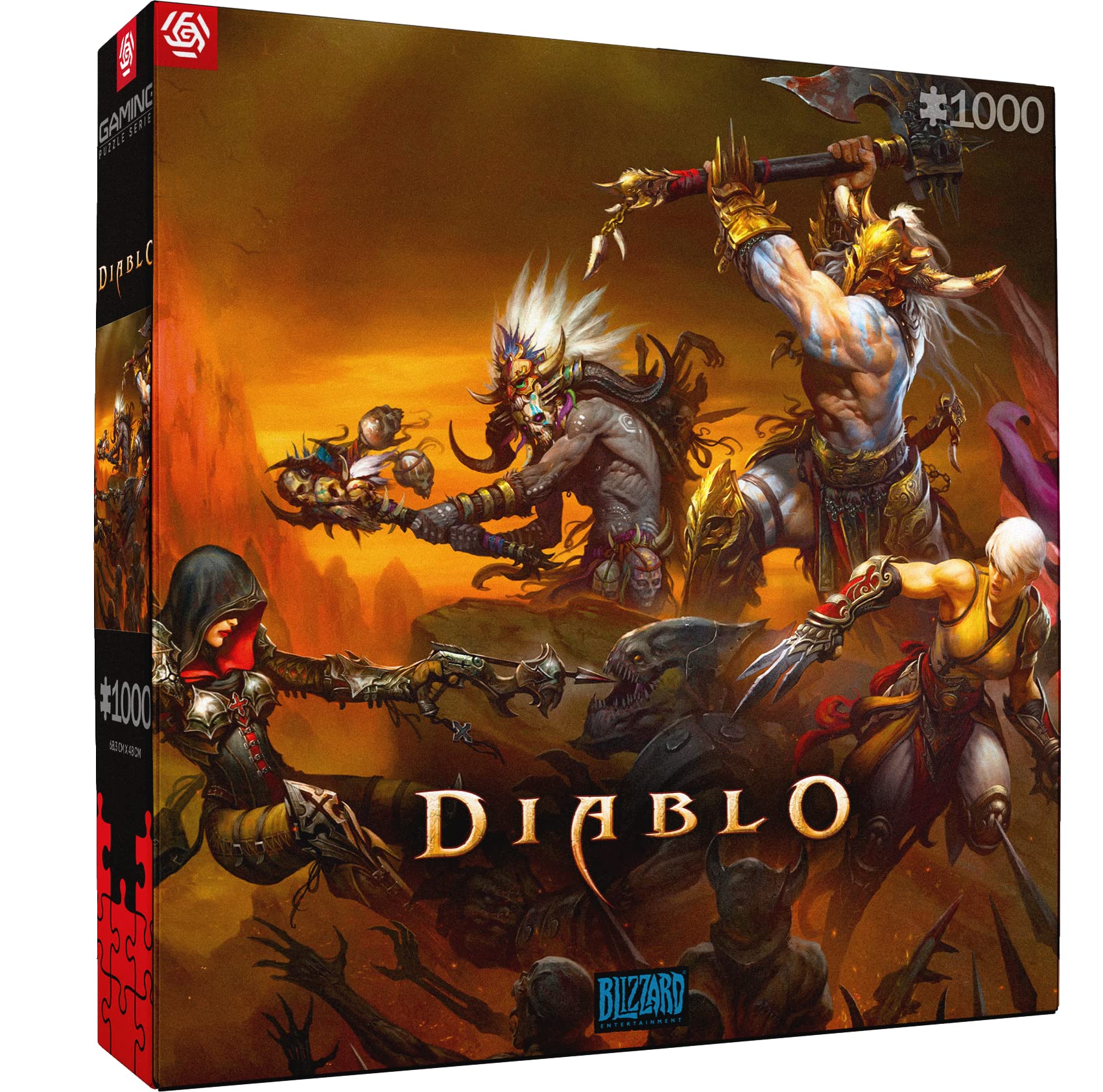 Good Loot Gaming Puzzle Diablo Heroes Battle Puzzles Computer game puzzles for teenagers and adults Leisure ideas Inspired by a computer game | 1000 pieces | 68 x 48 cm