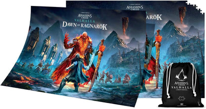 Assassin's Creed Valhalla: Dawn of Ragnarok - Puzzlespiel mit 1000 Teilen und den Maßen 68 cm x 48 cm | inklusive Poster und Tasche | Spiel-Artwork für Erwachsene und Teenager