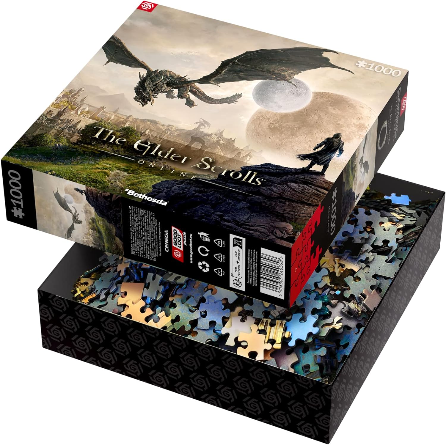 Good Loot Gaming Puzzle Elder Scrolls Elsweyr Computer game puzzles for teenagers and adults Leisure ideas Inspired by a computer game | 1000 pieces | 68 x 48 cm