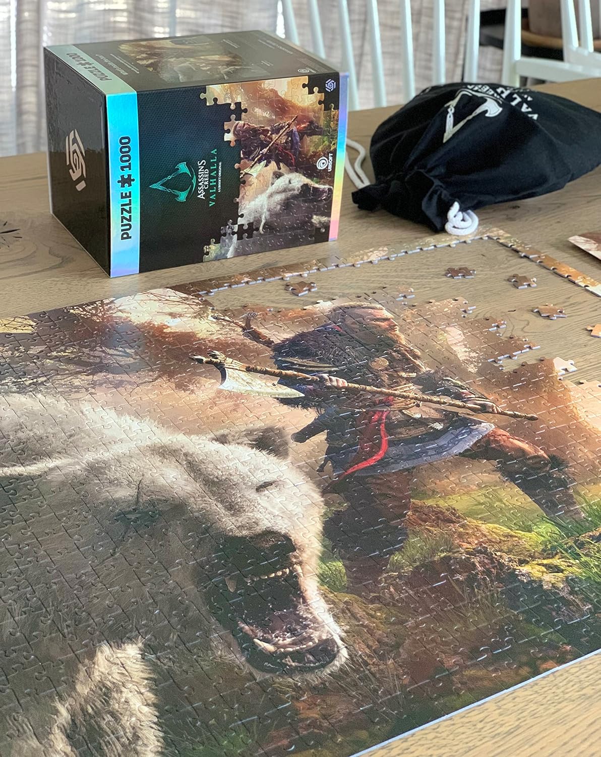 Good Loot Assassin's Creed Valhalla Eivor & Polar Bear Puzzles Premium Box Sack Poster Computerspiel Spielepuzzles für Jugendliche und Erwachsene Inspiriert Durch EIN Computerspiel 1000 Teile