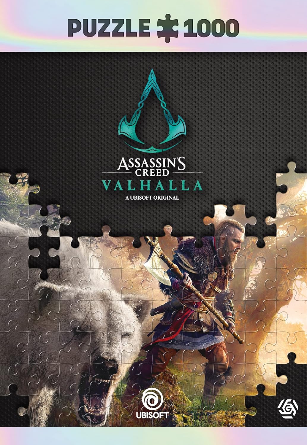 Good Loot Assassin's Creed Valhalla Eivor & Polar Bear Puzzles Premium Box Sack Poster Computerspiel Spielepuzzles für Jugendliche und Erwachsene Inspiriert Durch EIN Computerspiel 1000 Teile
