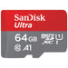 SanDisk Ultra Android microSDXC UHS-I Memory Card 64GB + Adapter (for Smartphones and Tablets, A1, Class 10, U1, Full HD Videos, Up to 140MB/s Read Speed
