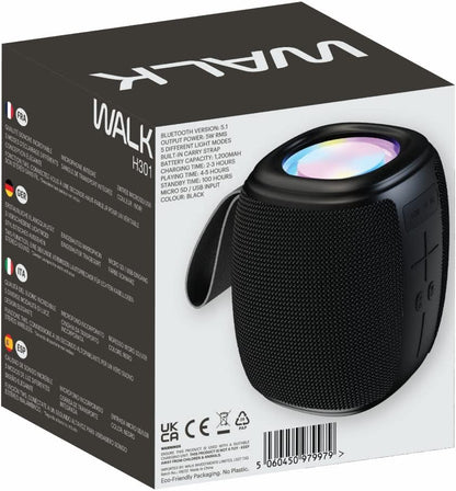 Walk Audio RMS Wireless 5 Watt Speaker With Party Lights