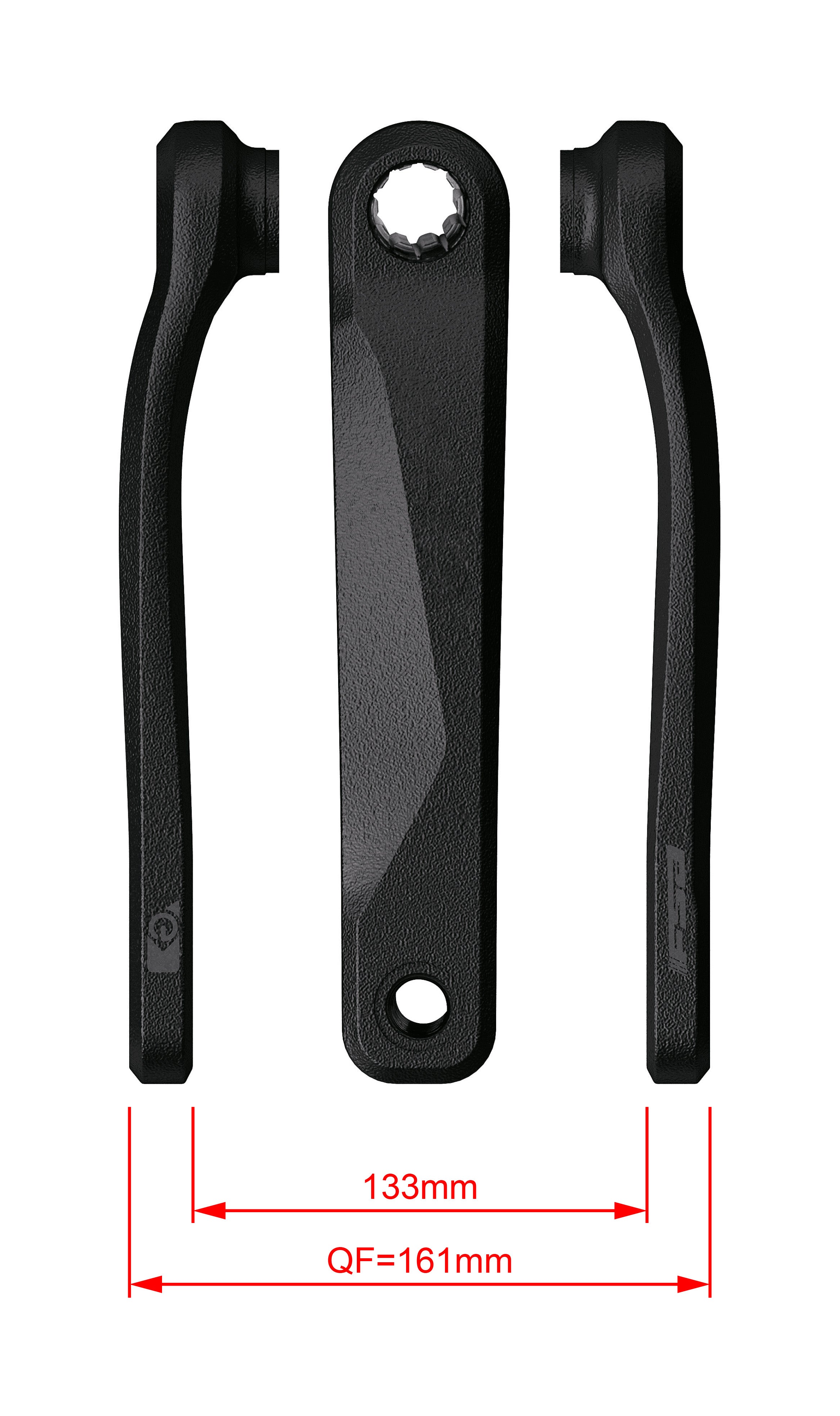 Ebike Chainset CK-220 ISIS 19.0mm Black (160mm)