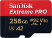 SanDisk Extreme PRO microSDXC UHS-I Speicherkarte 256 GB + Adapter & RescuePRO Deluxe (Für Smartphones, Actionkameras oder Drohnen, A2, Class 10, V30, U3, 200 MB/s Übertragung