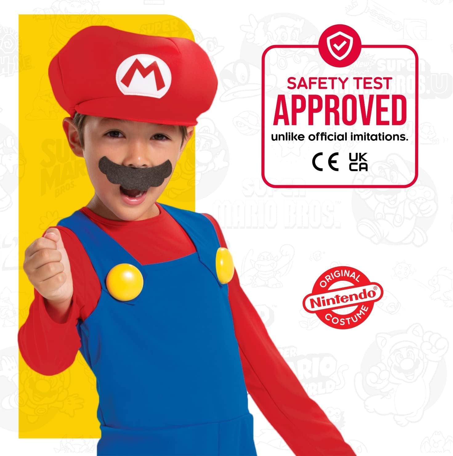 DISGUISE Official Nintendo Super Mario Costume Kids includes Mario Hat, Mario Fancy Dress Up Outfit Children Halloween Birthday Costumes for Boys