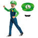 Super Mario - Disfraz Luigi Oficial - Incluye Bigote y Gorro - Tallas XS, S, M - Para Niños de 3 a 8 Años