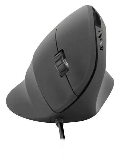 Speedlink PIAVO Ergonomic Vertical Mouse - Wired Ergonomic Vertical Mouse with USB Port for Office/Home Office, Black