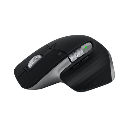 Logitech MX Master 3S für Mac - Kabellose Bluetooth-Maus mit ultraschnellem Scrollen, Ergo, 8K DPI, Glas-Tracking, Leise Klicks, USB-C, Apple, iPad - Space Grey