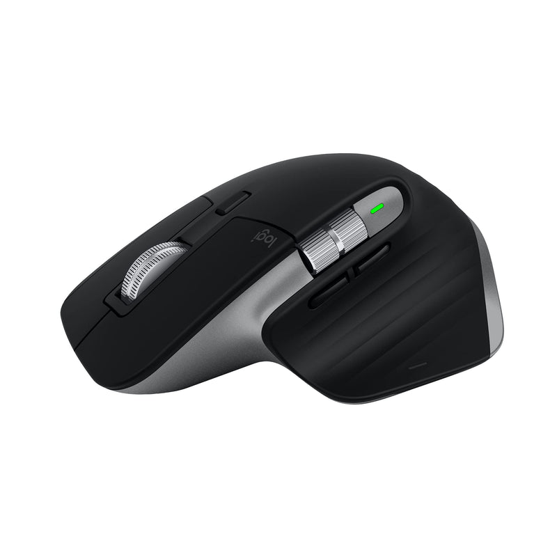 Logitech MX Master 3S für Mac - Kabellose Bluetooth-Maus mit ultraschnellem Scrollen, Ergo, 8K DPI, Glas-Tracking, Leise Klicks, USB-C, Apple, iPad - Space Grey