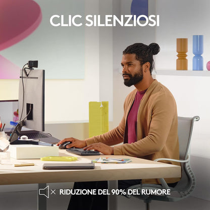 Logitech MX Master 3S für Mac - Kabellose Bluetooth-Maus mit ultraschnellem Scrollen, Ergo, 8K DPI, Glas-Tracking, Leise Klicks, USB-C, Apple, iPad - Space Grey