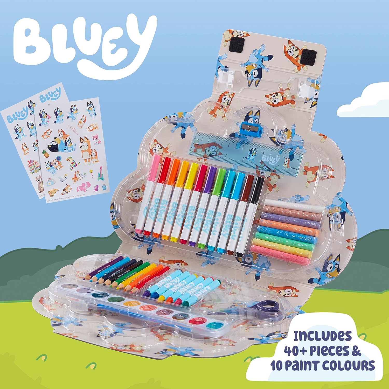 Character Options 07843 BLUEY 50PC Art Compendium Carry CASE