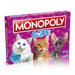 Winning Moves Gioco da tavolo Monopoly per gatti, acquista 22 dei posti preferiti dei nostri gatti per fare un pisolino e scambiare la tua strada verso il successo, ottimo regalo per bambini dagli 8