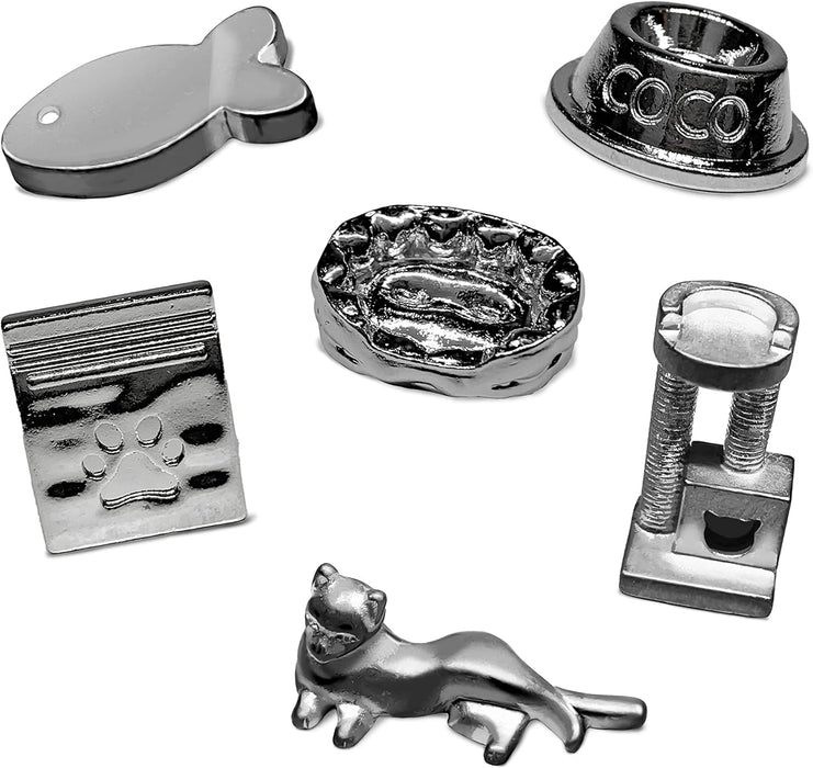 Winning Moves Gioco da tavolo Monopoly per gatti, acquista 22 dei posti preferiti dei nostri gatti per fare un pisolino e scambiare la tua strada verso il successo, ottimo regalo per bambini dagli 8