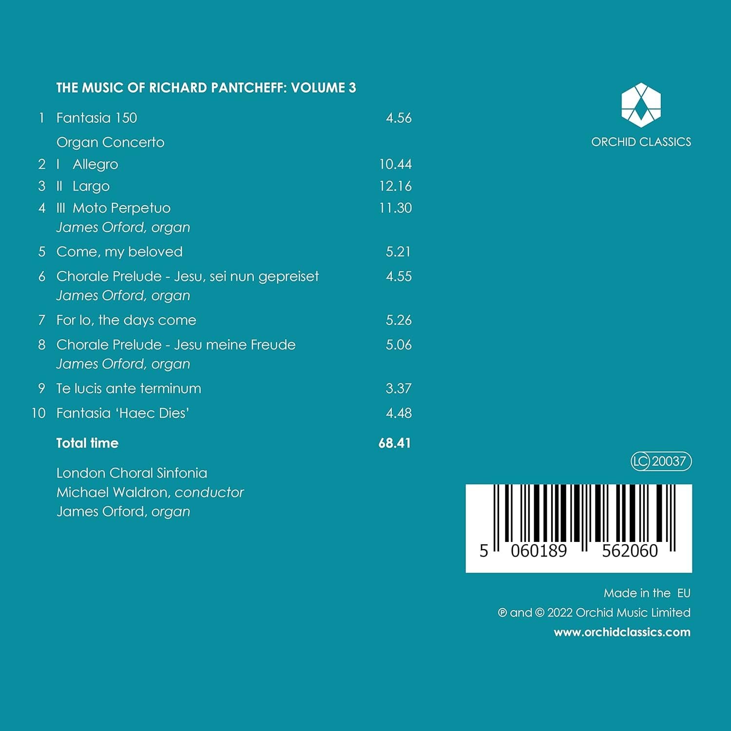 The Music of Richard Pantcheff: Organ Concerto/Music for Choir... - Volume 3