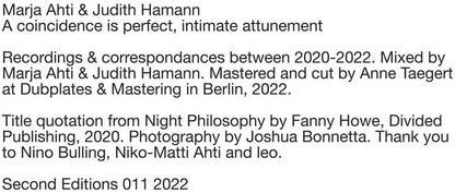 A Coincidence Is Perfect, Intimate Attunement