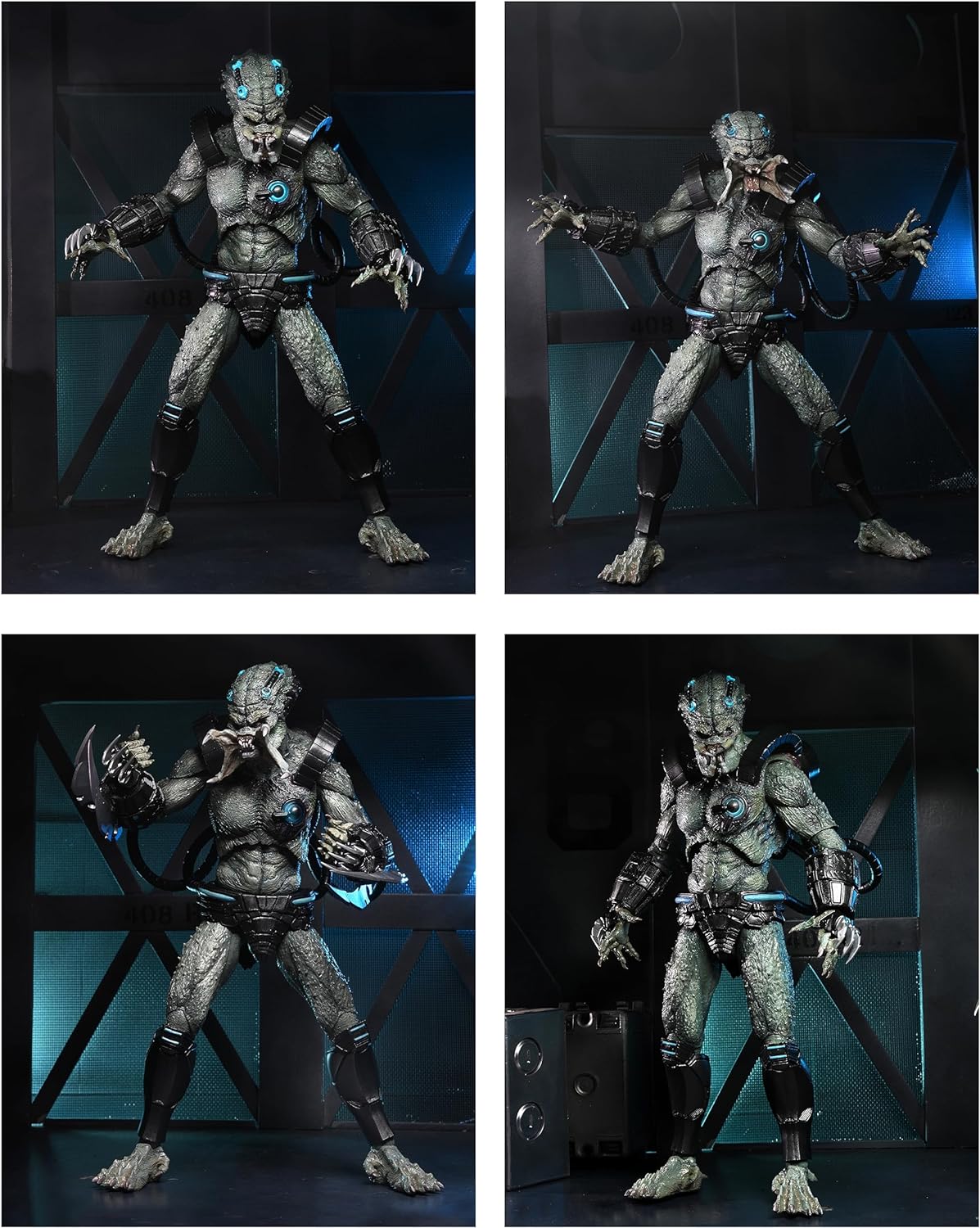 NECA- Predator con Jungle Stone Heart DLX AF Estatuas, Multicolor (83894