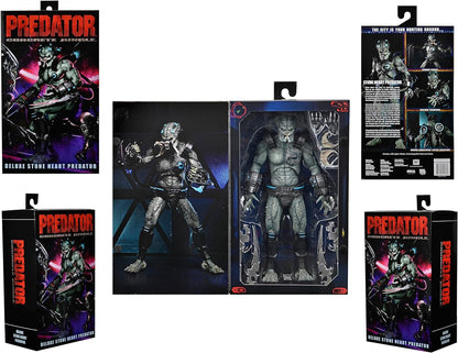 NECA- Predator con Jungle Stone Heart DLX AF Estatuas, Multicolor (83894