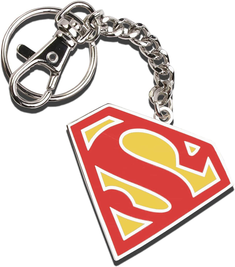 The Noble Collection DC Comics Superman Logo Keychain In Colour - 5in (13cm) Superman Sigil Film Set Movie Props Gifts Merchandise